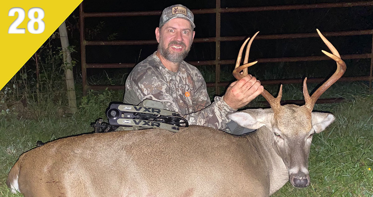 Photo of NDA's Brian Grossman with a nice buck taken on his 15-acre fixer-upper property.